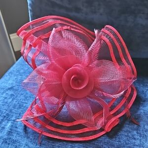 Chic Scarlet Fascinator for Women